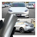 silver car wrap